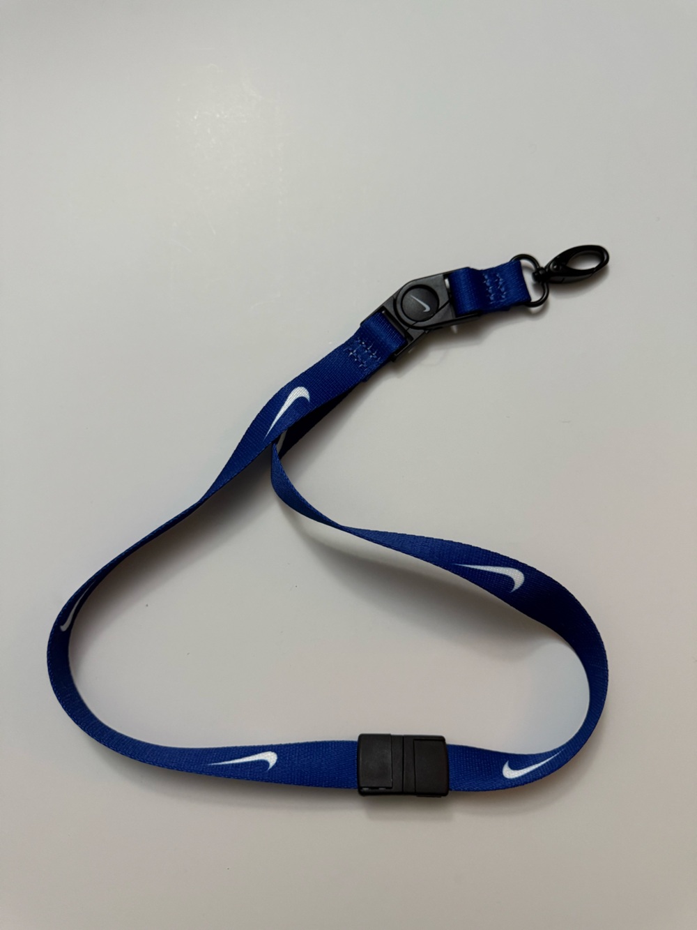 Nike Royal Blue Lanyard with White Swoosh
